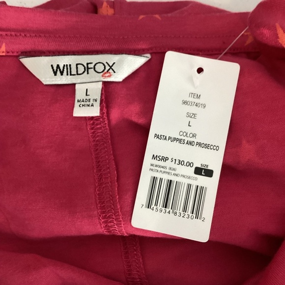 Wildfox Sleep Tank Dress Pink Stars Large - Picture 6 of 7